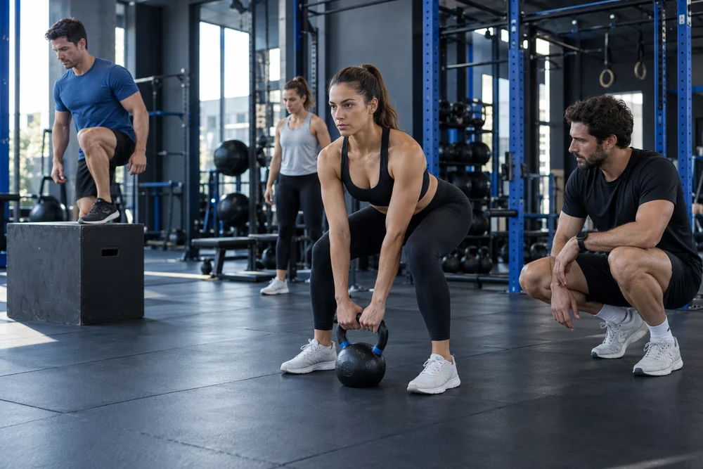 Escena conceptual de una clase de CrossFit
