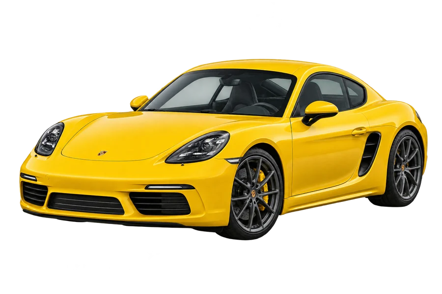 Porsche 718 Cayman amarillo, imagen ilustrativa