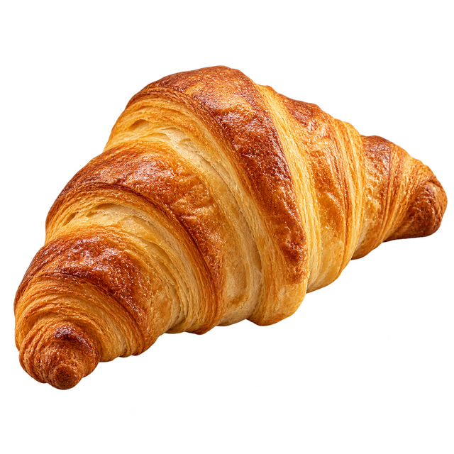 Croissant de mantequilla dorado